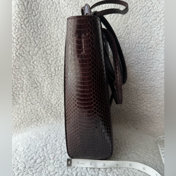 Ralph Lauren Collection Bordeaux Ayers Snakeskin Mini Modern Tote - Picture 16 of 16